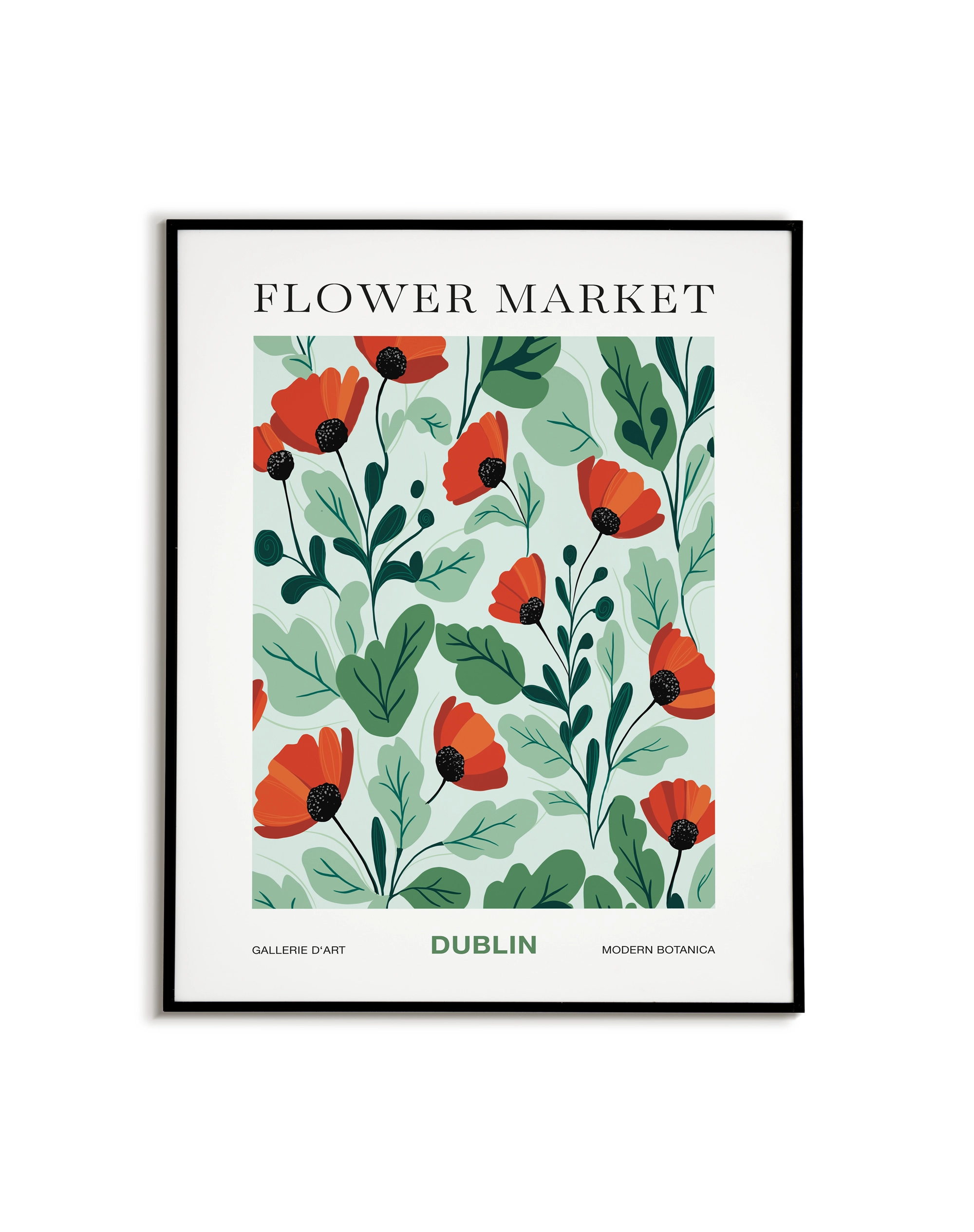 FlowerMarket Dublin black frame