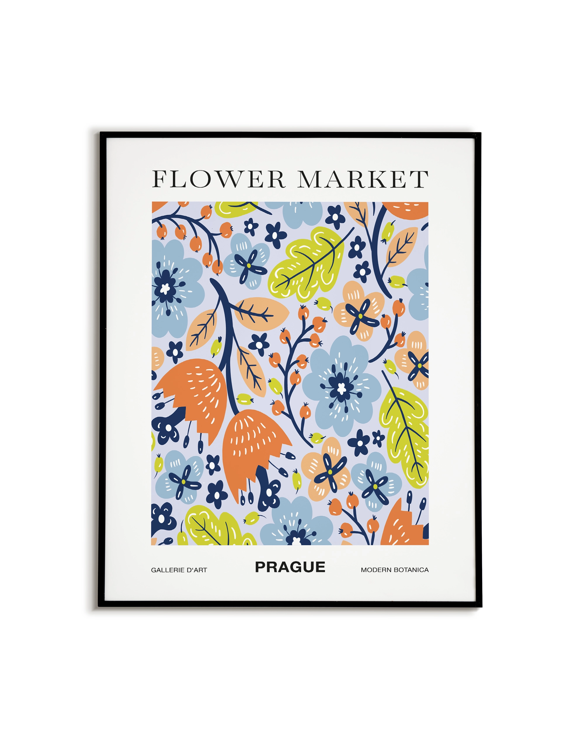 FlowerMarket Prague black frame