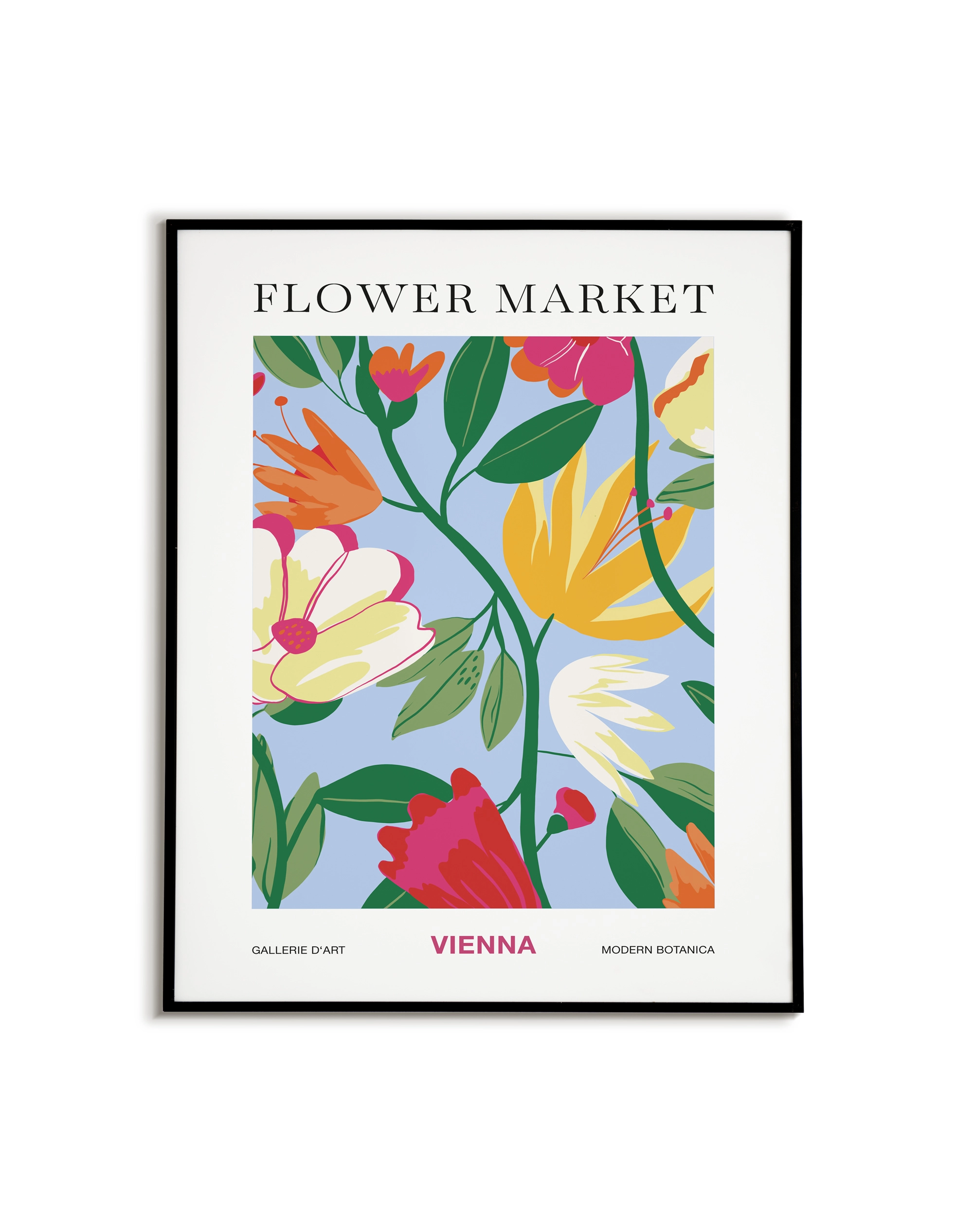 FlowerMarket Vienna black frame