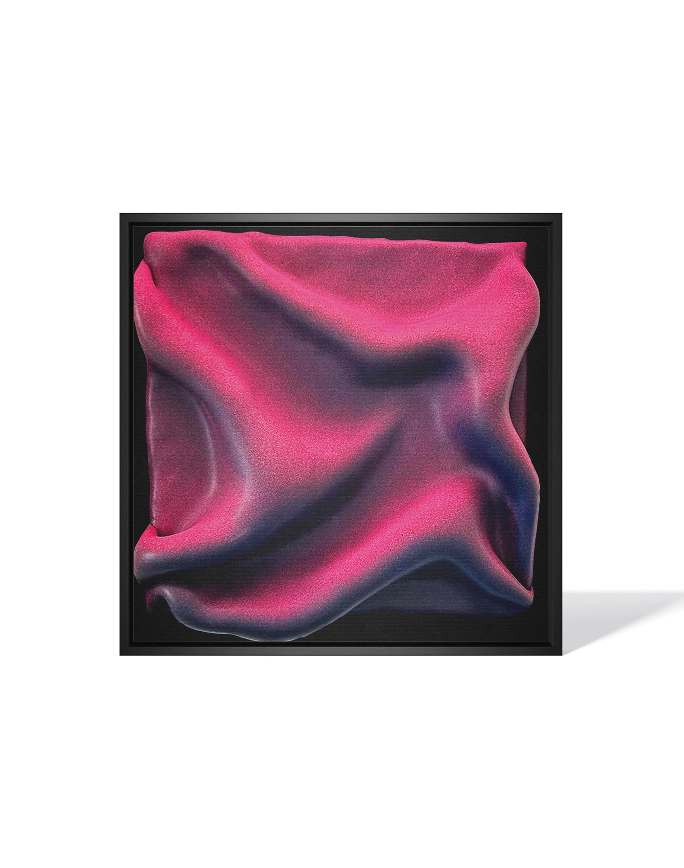 Textured Art Pink Bubble Gum black framed