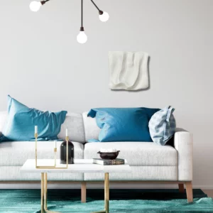 Textured Art Cumulus Cloud on a white wall in an elegant living room